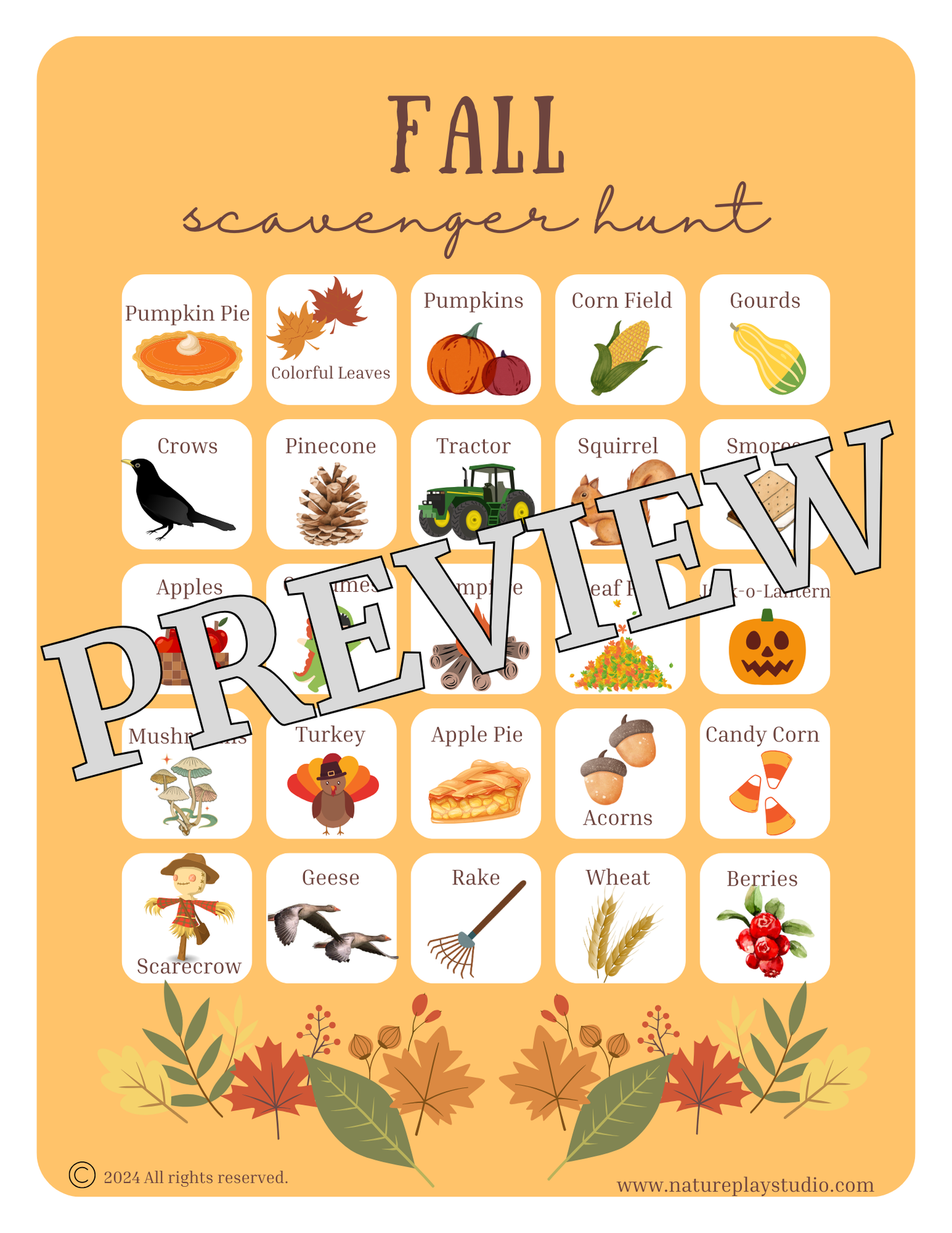 Fall Scavenger Hunt