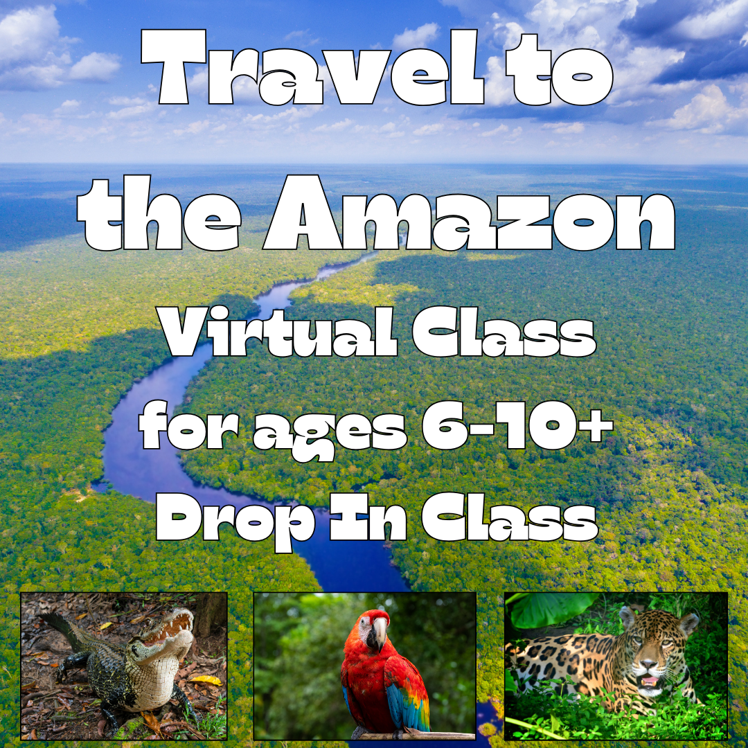 Travel to the Amazon Rainforest: Virtual Classes on Zoom, Tuesdays at 9:30 EST